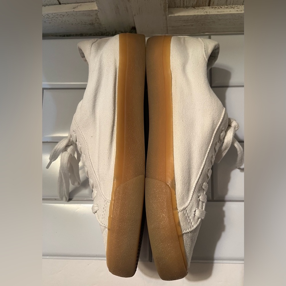 Madewell White Canvas Sneakers with Gum Sole - Picture 2 of 6